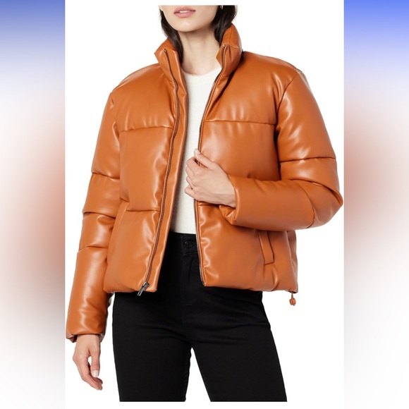 The Drop Jackets & Blazers - The Drop Women's Priscilla Vegan Leather Puffer